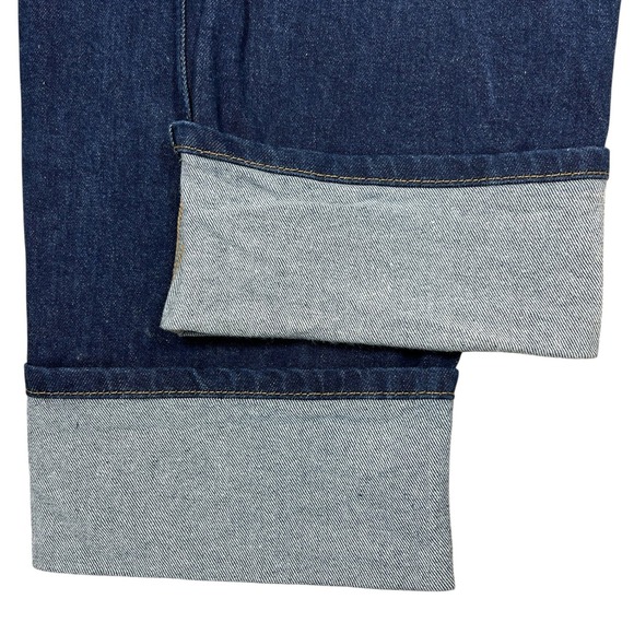 Boden Denim Turn Up Straight Jeans Dark Wash Sz US 20/22R Spring Summer Coastal - Picture 8 of 9